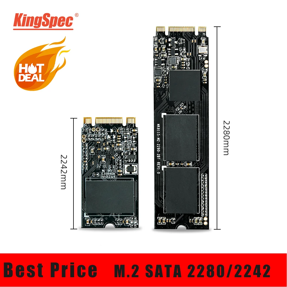 Kingspec 2280 2242 SATA сигнал M.2 SSD 128GB 256GB 512GB 1 ТБ M.2 SSD To USB3.0 HDD Box внутренний жесткий диск для ноутбуков/настольных ПК