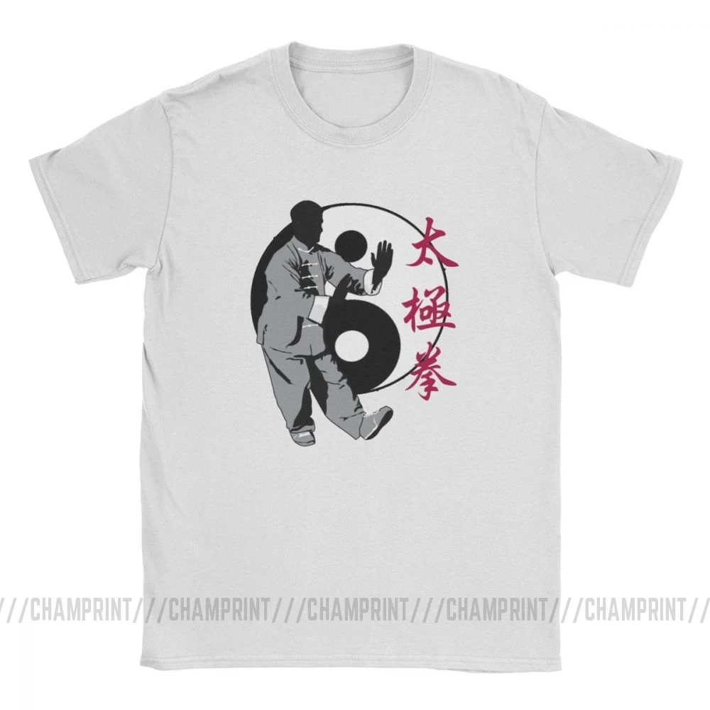 Мужская футболка Tai Chi Chuan Pa-Kua Yin Yang забавная хлопковая с коротким рукавом круглым