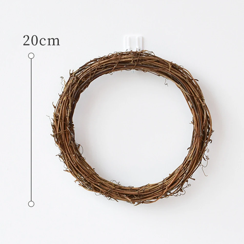 

Christmas Garland 10/15/20/25/30/40CM Rattan Ring Artificial Flowers Garland For Home Room Wedding Decoration