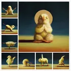 Алмазная живопись QIQING, вышивка крестиком, рисунок сделай сам, мозаика цыплята животных для рекурса йоги, украшение для дома, подарок