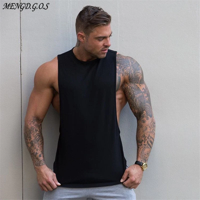 

2020 NEW Body building Brand Tank Top Men Stringer Tank Top Fitness Singlet Sleeveless shirt Workout Man Undershirt Clothing