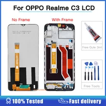 LCD for Realme C3 RMX2027 RMX2021 RMX2020 LCD Display with Frame Digitizer Touch Screen Replacement for OPPO Realme C3 C 3 6.5