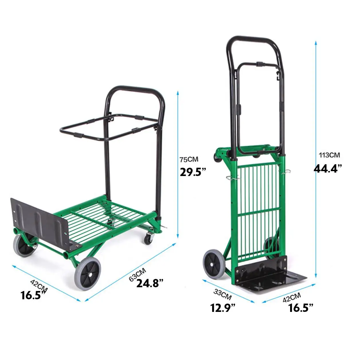 

Portable Steel Pipe 180KG Luggage Trolley Cart for Car Travel Accessory Luggage Shipping Trailer Folding 4-wheel Shopping Cart