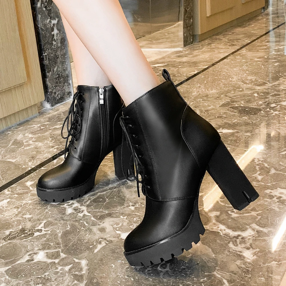 

Sarairis 2020 Fashion New Chelsea Boots Woman Shoes Dance Catwalk non-slip Platform Ultra-High Heel Ankle Boots Female