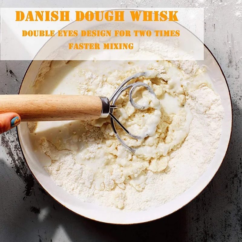

2 Pack 13.5 Inch Stainless Steel Danish Dough Whisk And Bread Lame Best Dough Scoring Tool Cake Tools For Artisan Homemade Bread