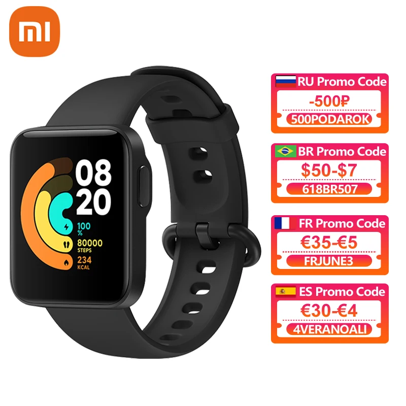 Xiaomi Mi Watch Lite Bluetooth Smart Watch GPS 5ATM Waterproof SmartWatch Fitness Heart Rate Monitor mi band Global Version