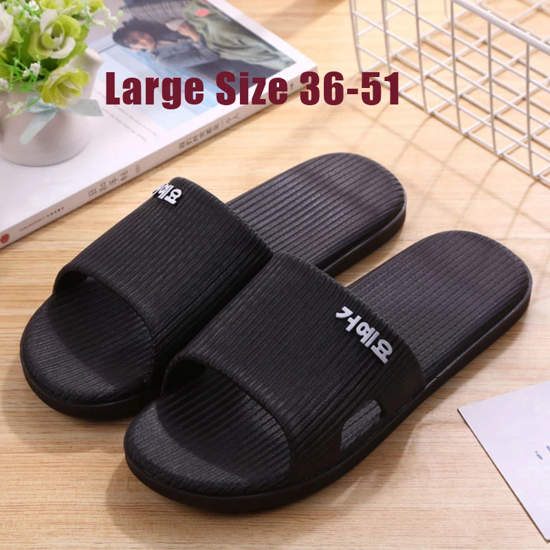 

Korean Style Man Shoe Big Size 36-51 Unisex Male Female Slippers for Home Non-slip Men's Shoes 2021 Summer Beach Water Shoes