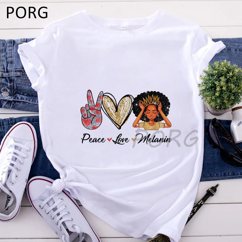 

Женская футболка с капюшоном меланина, одежда для женщин в Африканском и американском стиле, летняя футболка