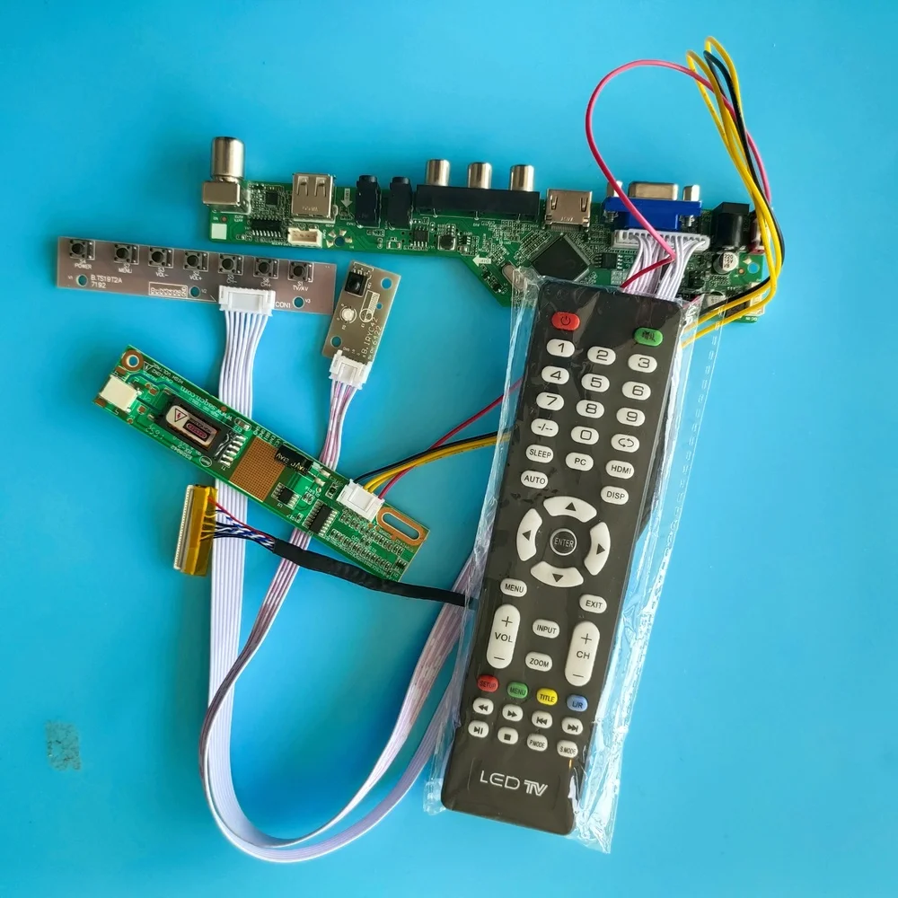 

Для штатива управления цифровым сигналом VGA AV TV, 1 лампа, 15,4 дюйма, плата драйвера, новый 30-контактный USB-модуль HDMI 1680 × 1050