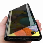 Умный флип-чехол для Samsung Galaxy A71 A51 4G, зеркальный кожаный чехол-книжка с подставкой для Samsung A71 A51 A 71 A 51 71A 51A, чехлы, coque