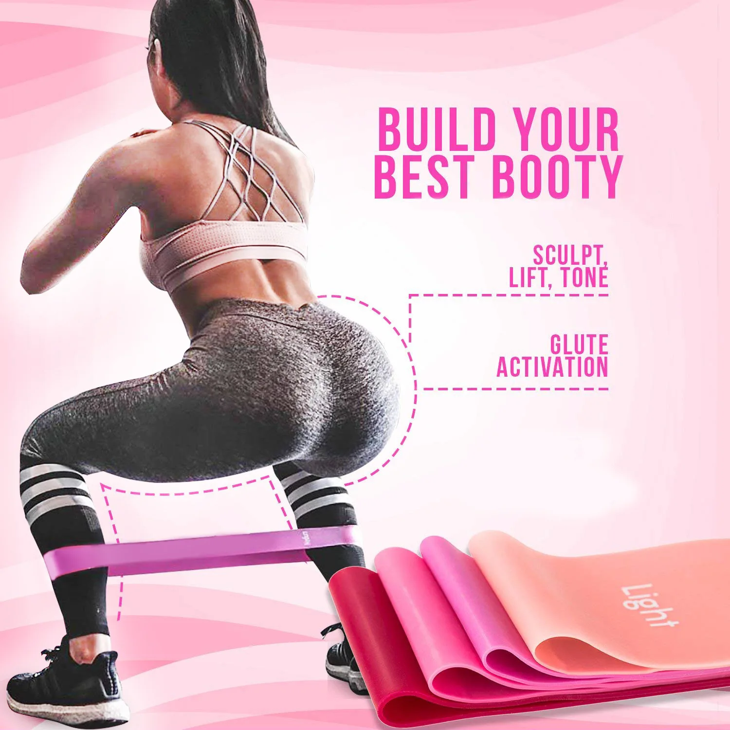 Эластичные ленты для йоги 4 цвета Уличное оборудование фитнеса 0 5 мм-1 1 мм резинки