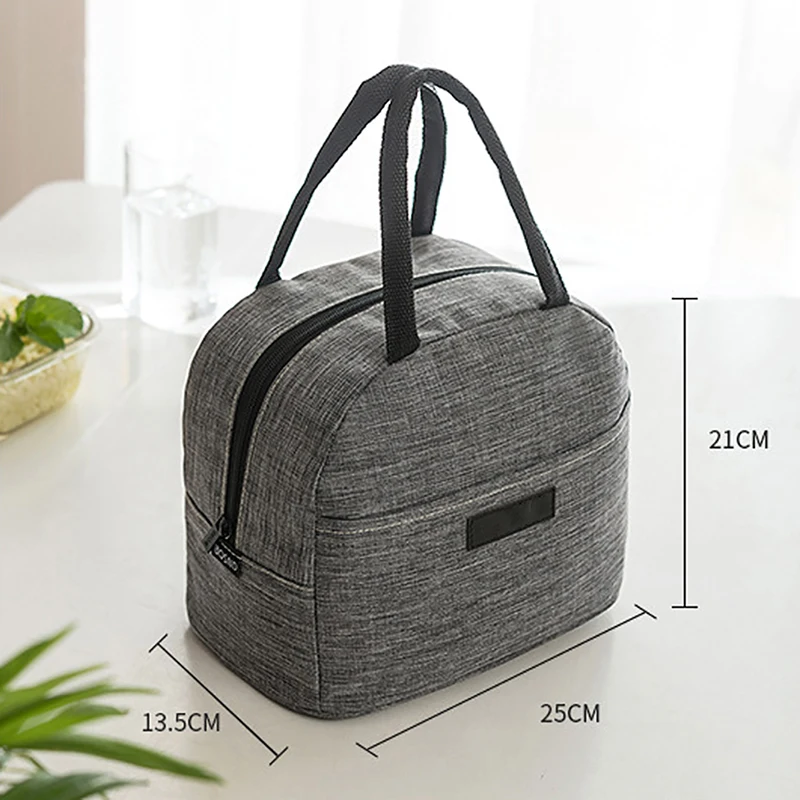 

Lunch Box Outdoor Portable Insulated Oxford Cloth Insulation Bag Femme Solid Food Picnic Lunch Bag