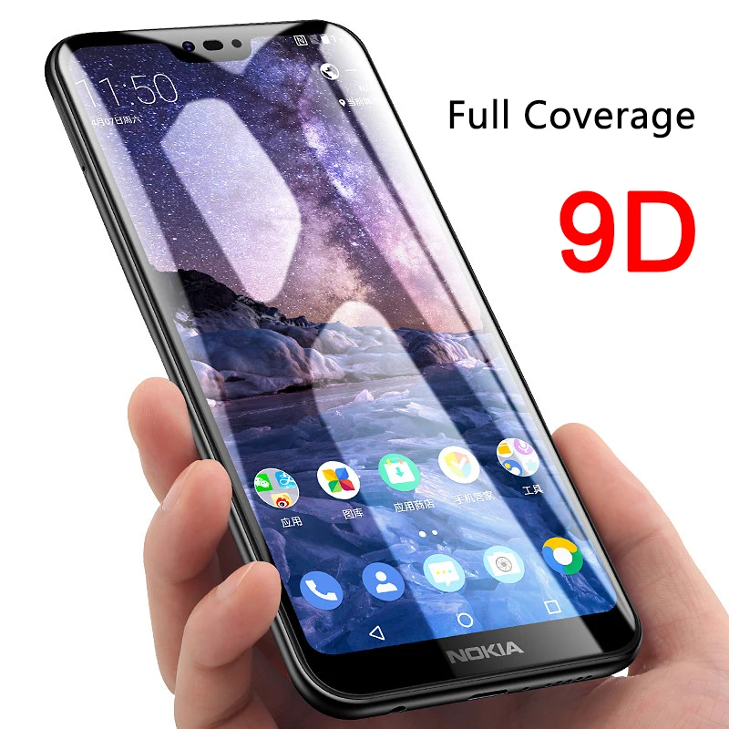 Защитное стекло с полным покрытием 9D для Nokia 1 Plus 2 3 закаленное 4 5 | Мобильные