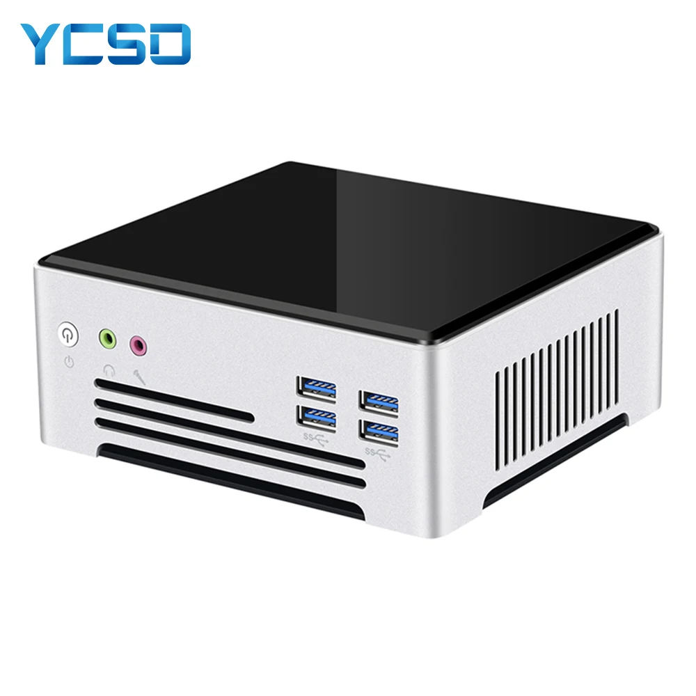 YCSD Mini Pc Intel Core i5 7300HQ Linux Thin Client Desktop Computer Best Industrial Komputer Windows 10 8 Minipc Dual Lan 4K