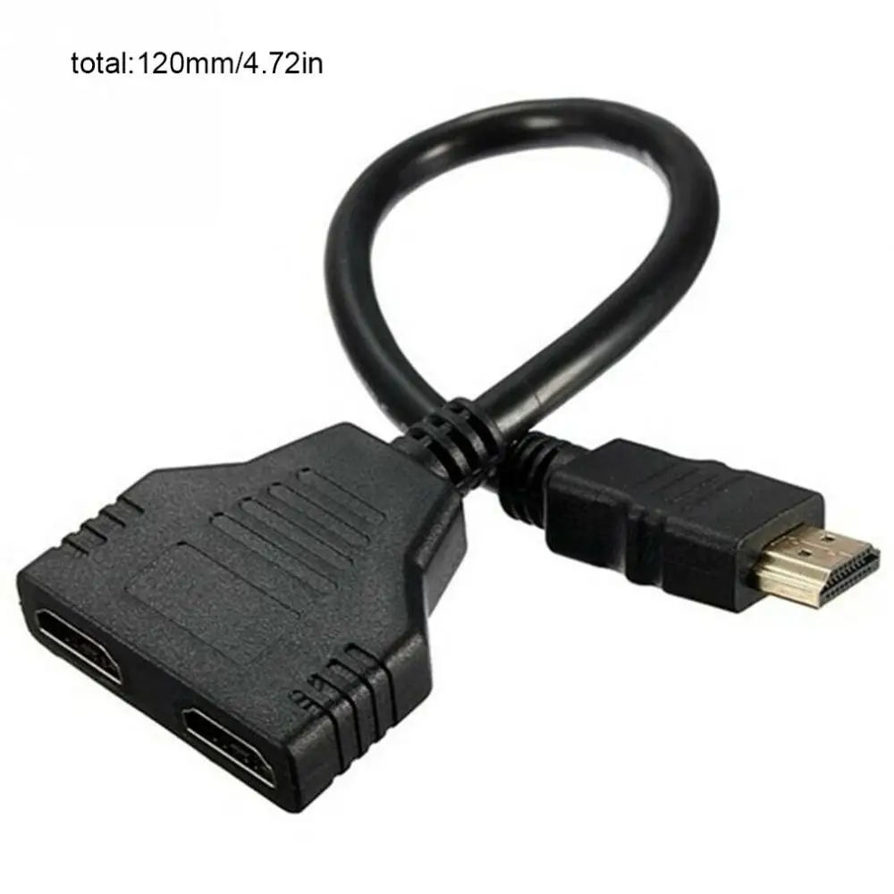 Изысканный прочный 1080P HDMI порт штекер на 2 гнезда 1 в Выход разделитель кабель