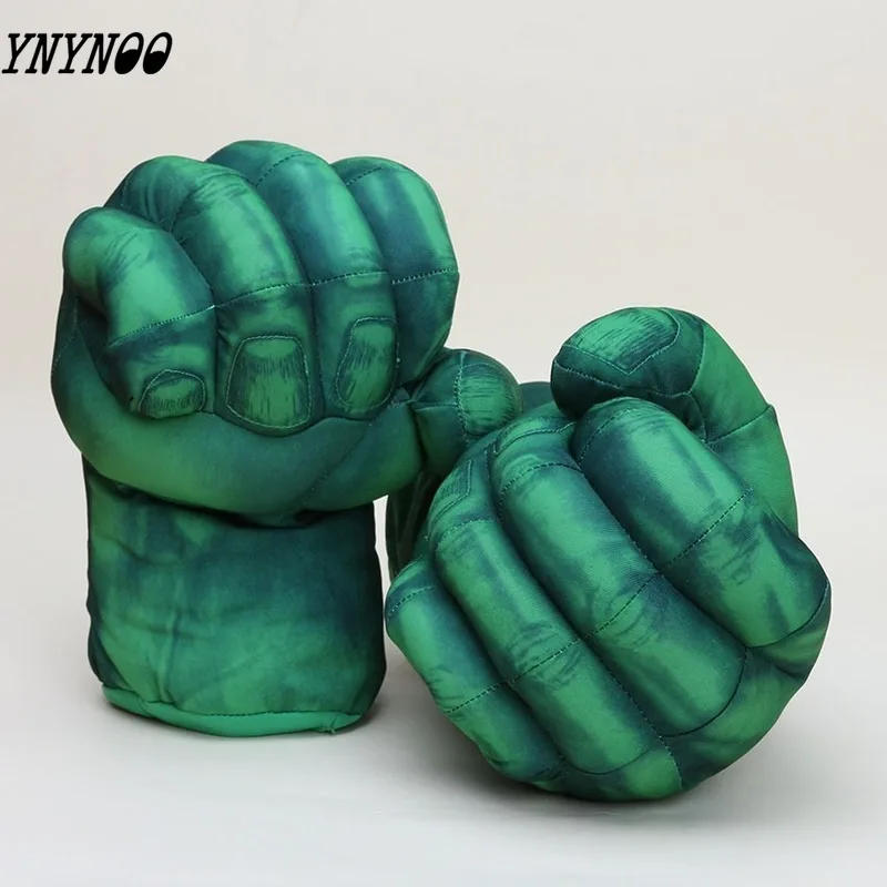 10 дюймов Marvel супер герой Железный человек перчатки невероятные Hulk Smash руки Человек-паук плюшевые перчатки шоу реквизит фигурка детские игрушки