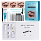 Новый набор для ламинирования бровей с оттенком бровей лифтинг крем-краска для волос Полупостоянный Водонепроницаемый Косметический салон для домашнего использования