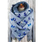 Шарфы женские с принтом бабочки, зимние, с принтом Пейсли