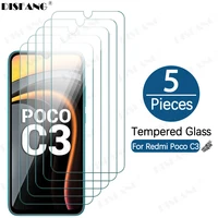 1 5pcs full glue glass for xiaomi poco c31 c3 phone screen protector for xiaom xaiomi ksiomi pococ31 pococ3 c 31 3 films shield