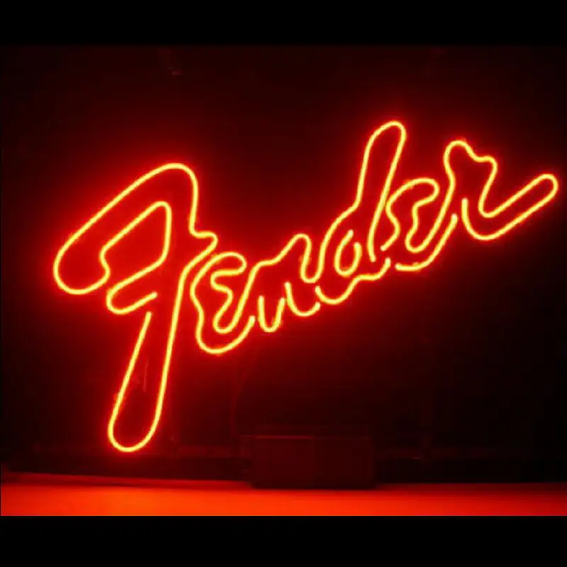 

Custom Fender Guitar Glass Neon Light Sign Beer Bar