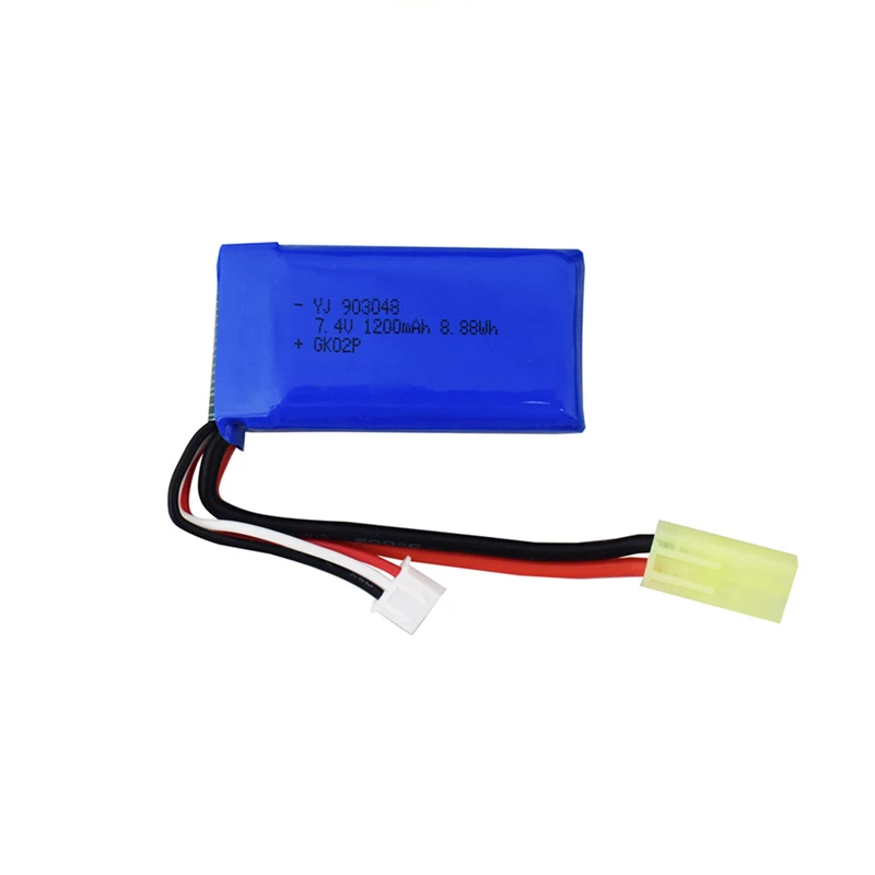 

Original 7.4V 1200mah lipo battery for 9300 9301E 9302E 9303E 9034E 9305E 1:18 Remote Control 4WD High-speed Off-road RC Car