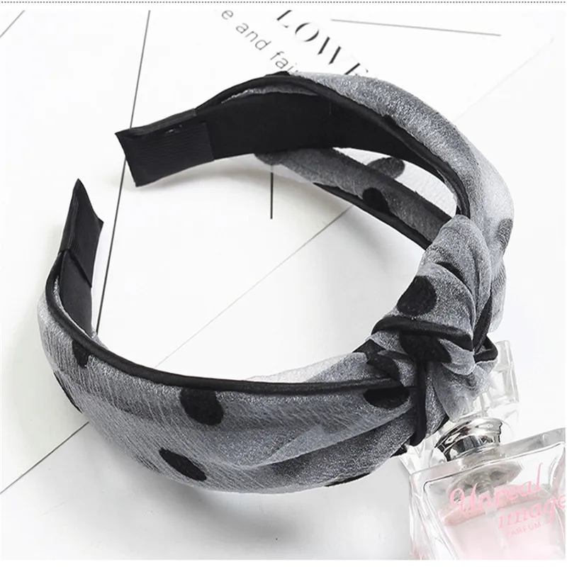 

Hot Multicolor Knitting Headband Cross Retro Bow Elastic Hair Band Autumn And Winter Stripe Women Hair Accessories