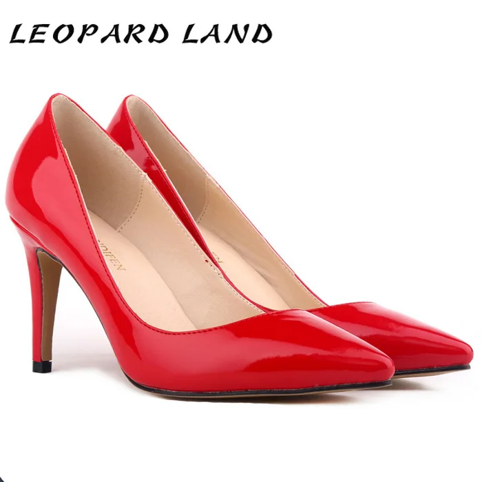 

Leopard Land 2021 Autumn Pointed Toe Women's Shoes Fashion Patent Leather Shallow Mouth High Heels Professional Women's Shoes ZD