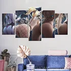 Модульная Картина на холсте для домашнего декора, 5 шт., Overwatch, игра, сексуальная женщина, бедра, картина, постер на стену для дома, Картина на холсте
