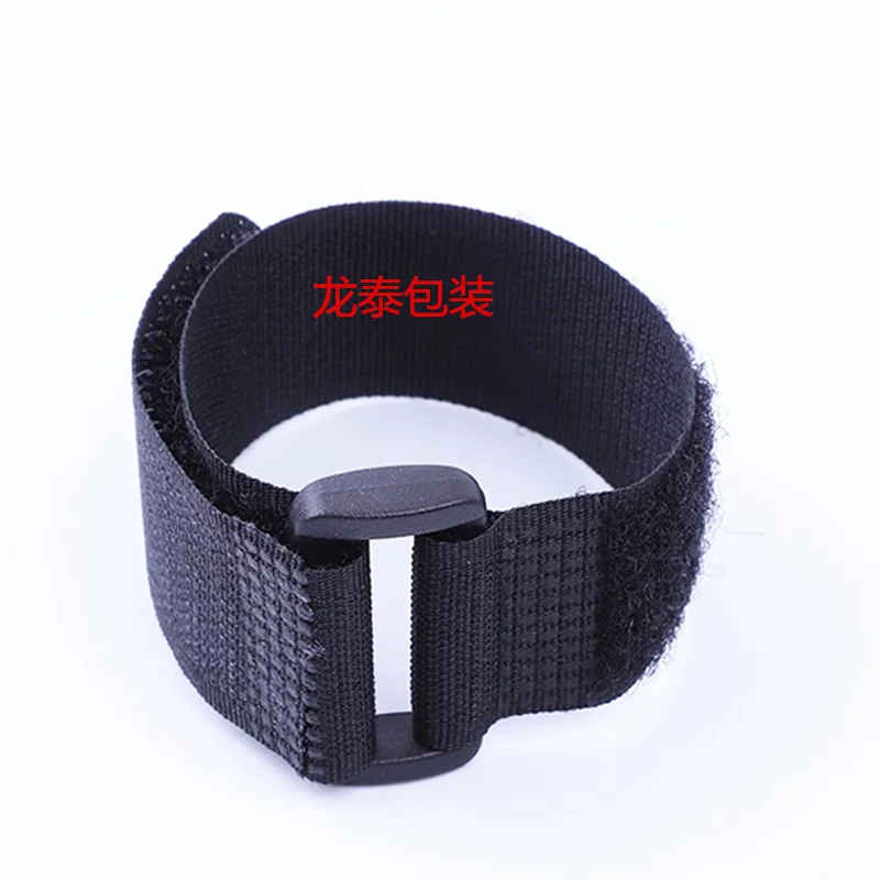 10 шт./лот черные многоразовые нейлоновые самоклеящиеся завязки липучки для