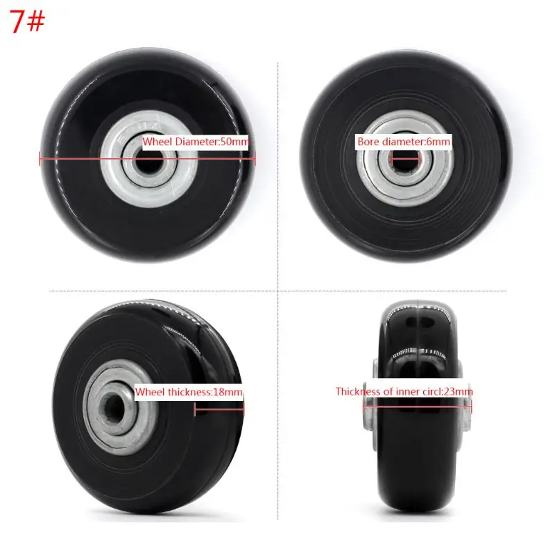

1PC Luggage Plastic Swivel Wheels Rotation Suitcase Replacement Casters 066F