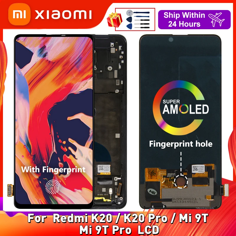 

ЖК-дисплей Super Amoled для Xiaomi 9T Mi 9T Pro, сенсорный экран с дигитайзером в сборе для Xiaomi Redmi K20 Pro, K20, сменный ЖК-дисплей