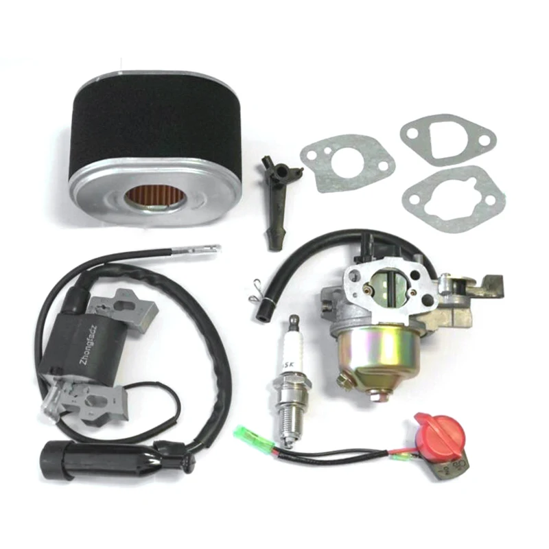 1X Carburetor+1X Air Filter+3X Spacers+1X Handle+1X Spark Plug For Honda GX140 GX160 GX200 Series | Инструменты