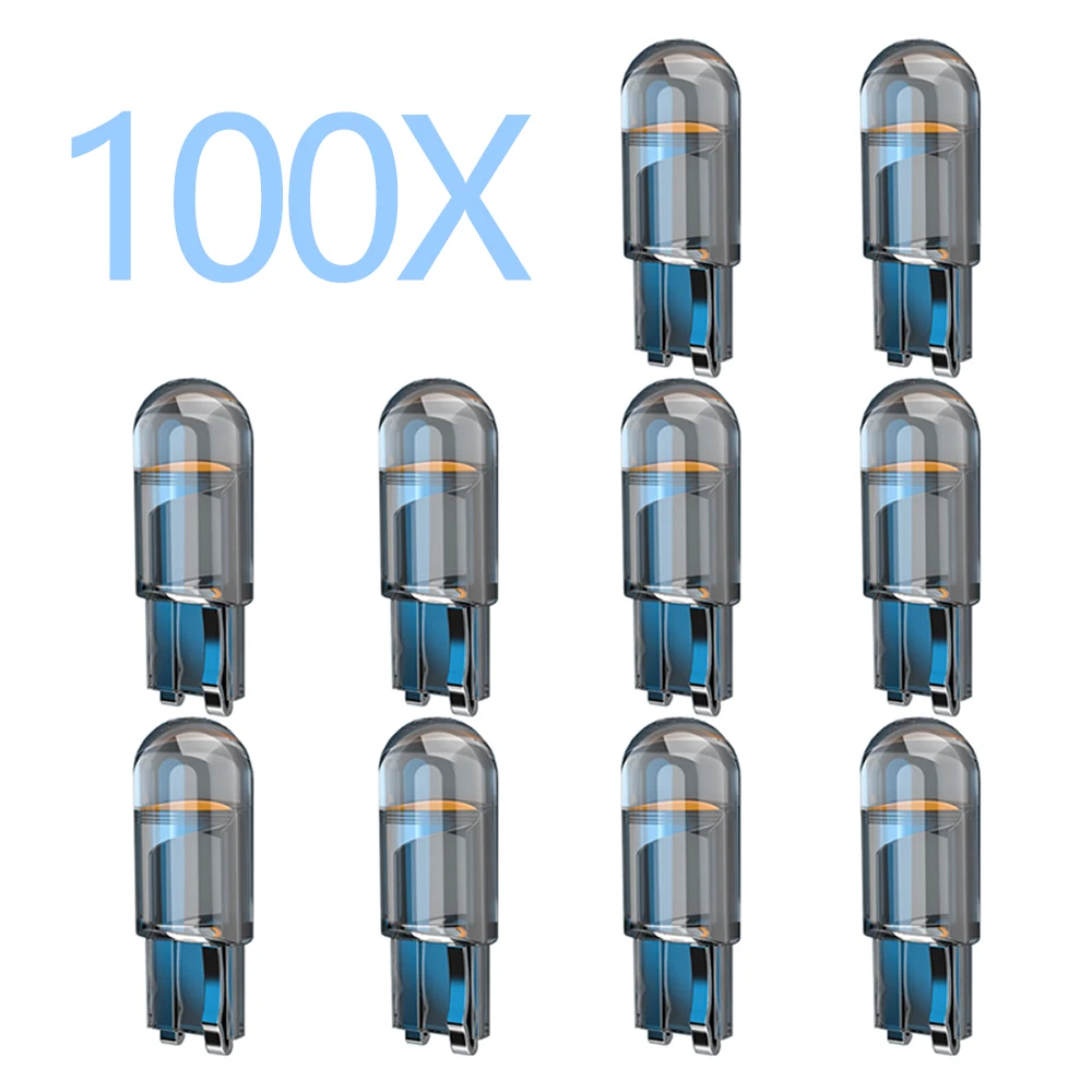 

100x2021 Новинка W5W Led T10 автомобильный светильник COB стекло 6000K белый автомобильный номерной знак лампа купол чтения DRL лампа Стиль 12 В