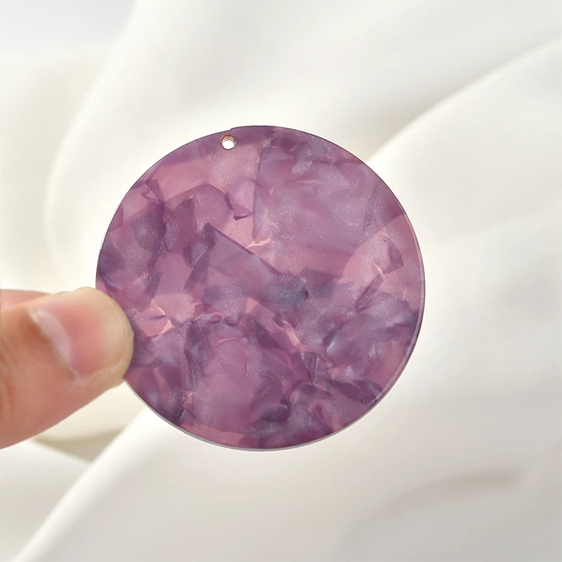 6 шт. круглые акриловые серьги гвоздики из ацетата|Ювелирная фурнитура и