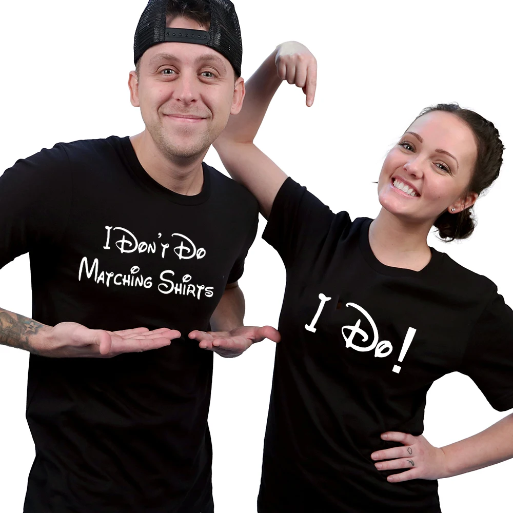 

Matching Shirts for Couples Wedding Tees for Bride and Groom Husband Wife Outfits I Don't Do Matching I Do Funny Couples Shirts