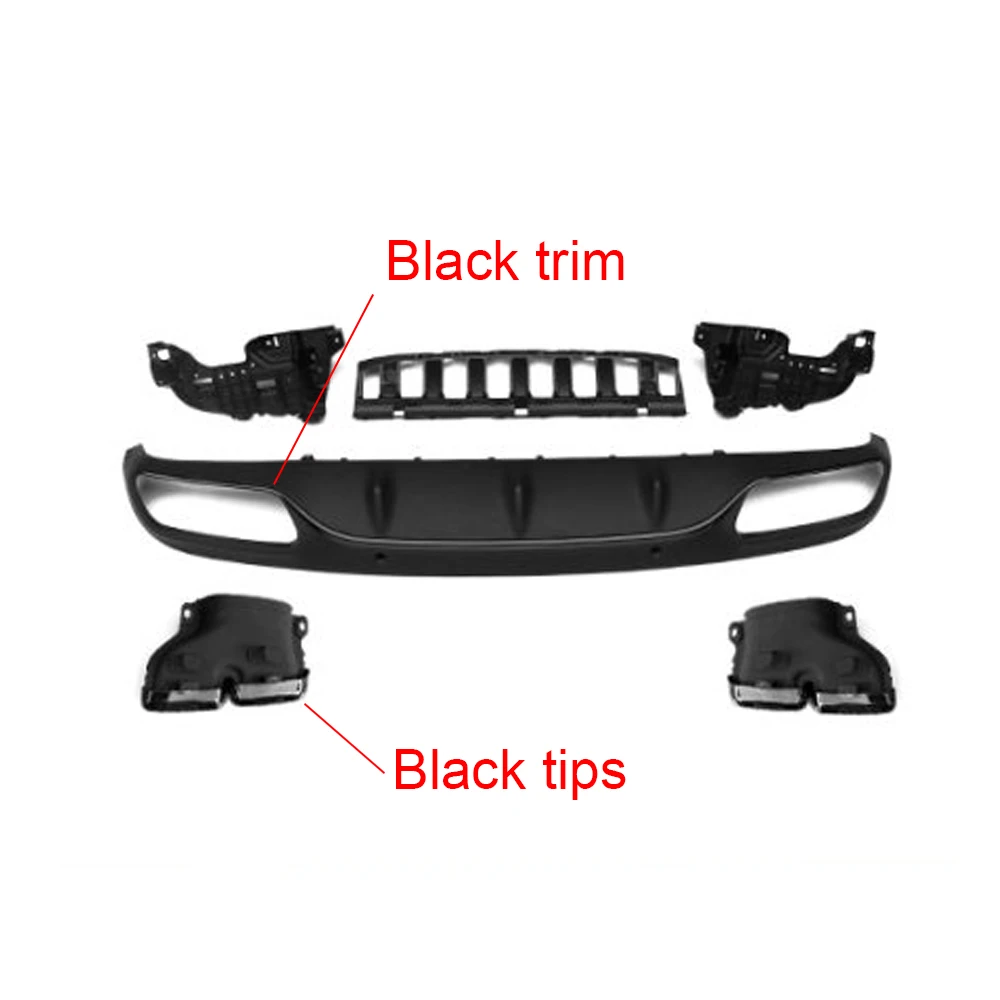 Диффузор заднего бампера для Mercedes Benz W204 спойлер 2 дверей C200 C300 C43 AMG 2014 - 2019 с