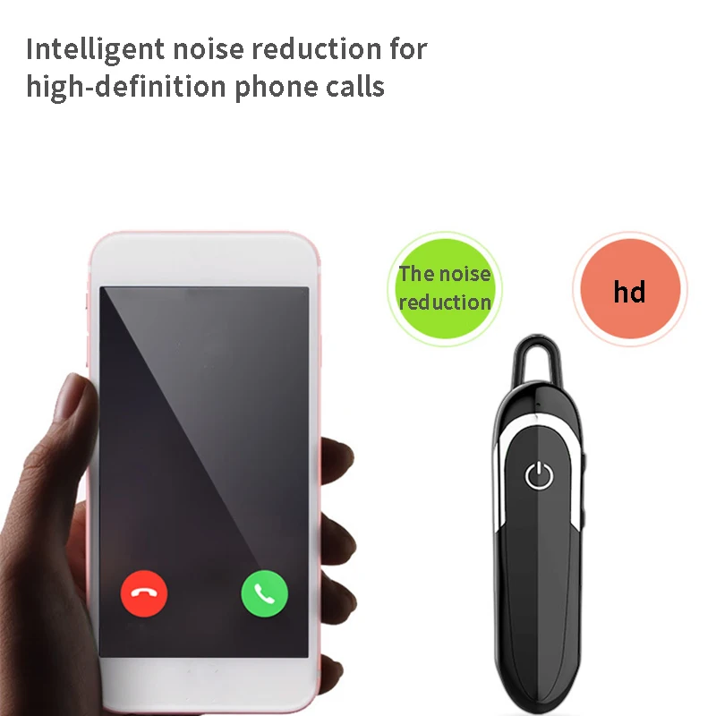 

D5 Bluetooth Headset Wireless Business Headset Bluetooth 5.0 Stereo In-Ear Digital Display Bluetooth Headset 24 Hours Playing