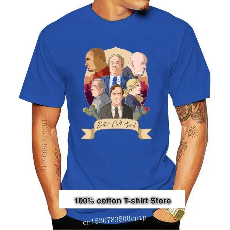 

Camiseta de algodón de manga corta para hombre, camiseta divertida con estampado de "Better Call Saul", Blanca