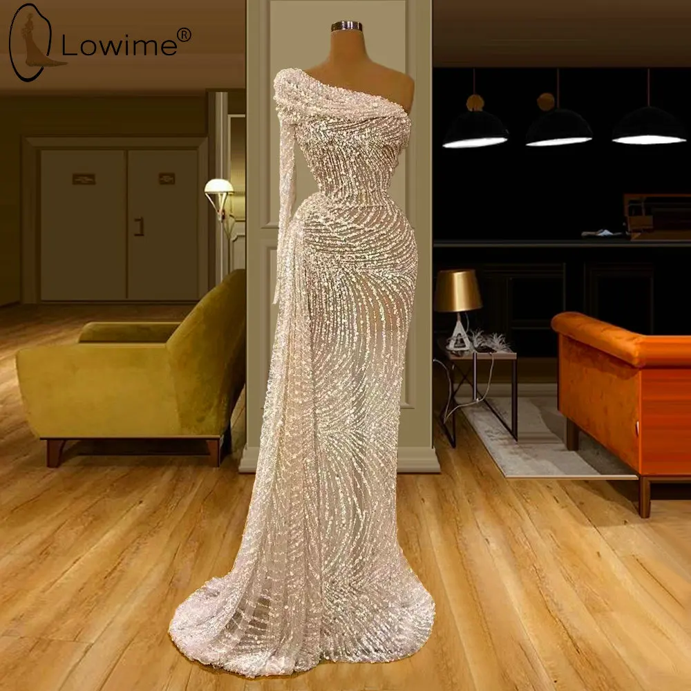 

Сексуальное прозрачное вечернее платье русалки с одним плечом на Среднем Востоке Дубай платье для выпускного вечера