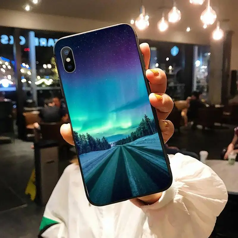 

Natural Beautiful aurora wonder Phone Case for iPhone 11 12 mini pro XS MAX 8 7 6 6S Plus X 5S SE 2020 XR shell