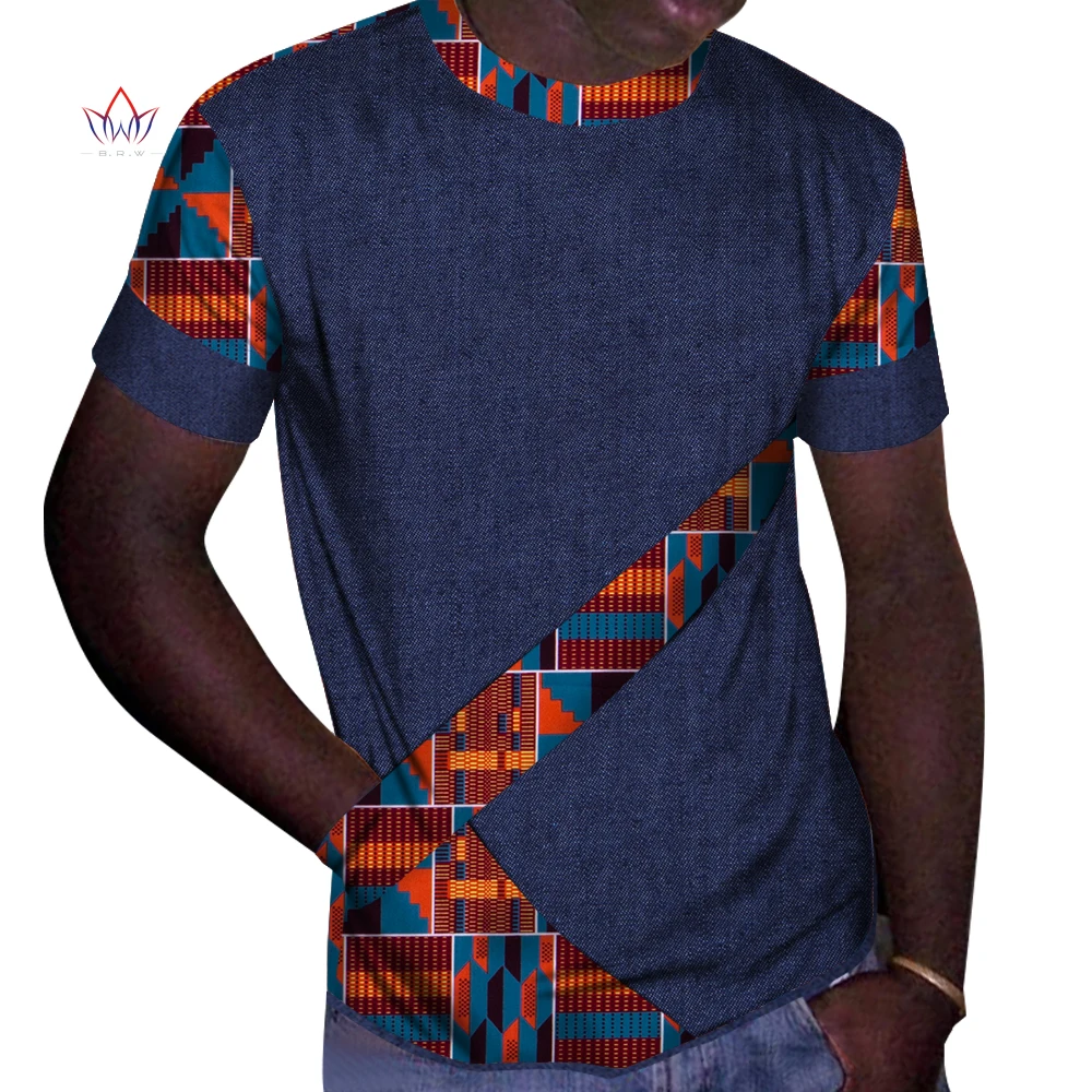 Новая африканская мужская одежда Дашики базин с коротким рукавом Вощеная
