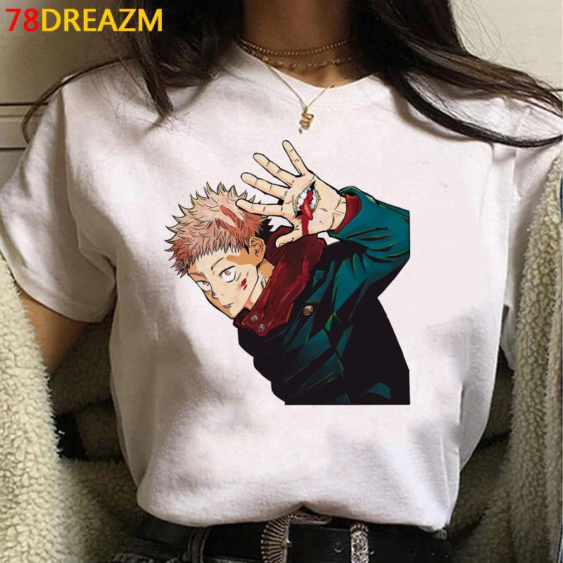 

Jujutsu кайсен футболка для мужчин 2021 kawaii принтовые тройники размера плюс с принтом Футболка harajuku kawaii
