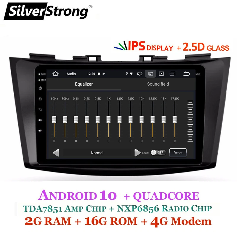 4G SIM модем Автомобильный gps Радио ips Android10.0 для SUZUKI SWIFT Maruti VDI VXI LDI LXI SilverStrong для автомобиля Suzuki MP3 аудио