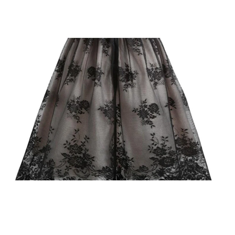 

Elegant Sexy Dress for Women Vintage Lace Sleeveless V Neck Black Robe Femme Gothic Casual Dresses Woman Party Night Vestidos