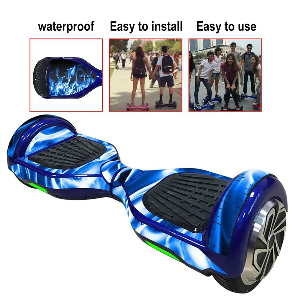 2019 Protective Vinyl Skin Decal for 6.5in Self Balancing Board Scooter Hoverboard Sticker 2 Wheels Electric balance Car Film | Спорт и