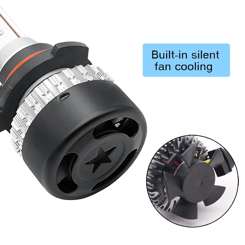 

2Pcs LED 9006/HB4 High Quality Super Bright Car Headlight 6000K White Fog Light Car Self Cooling Driving Running Bulb