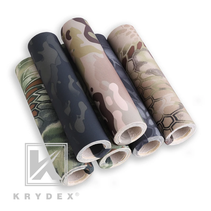 KRYDEX Tactical Elastic Camouflage Stickers Multicam Camo Wrap Adhesive Decal DIY Roll Shooting Hunting Accessories MC |