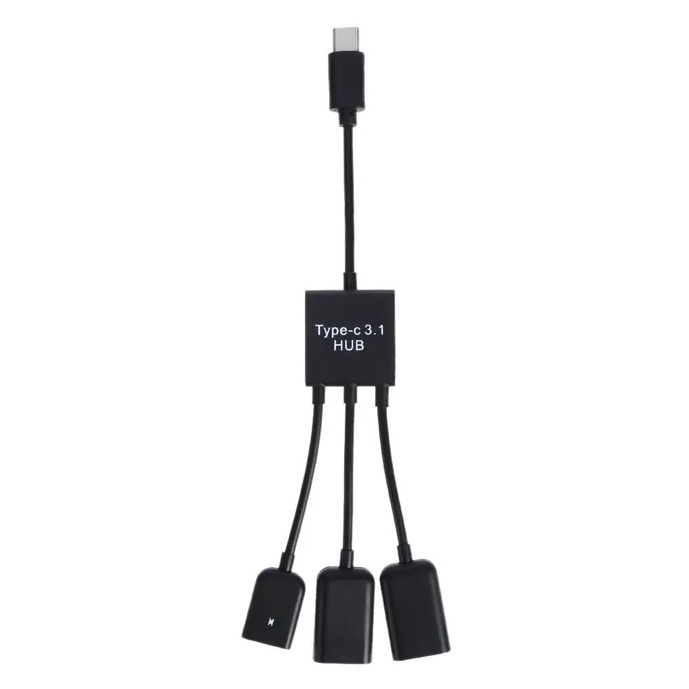 Кабель-концентратор 3-в-1 с Micro USB Type-C на 2 OTG и двумя портами | Компьютеры офис