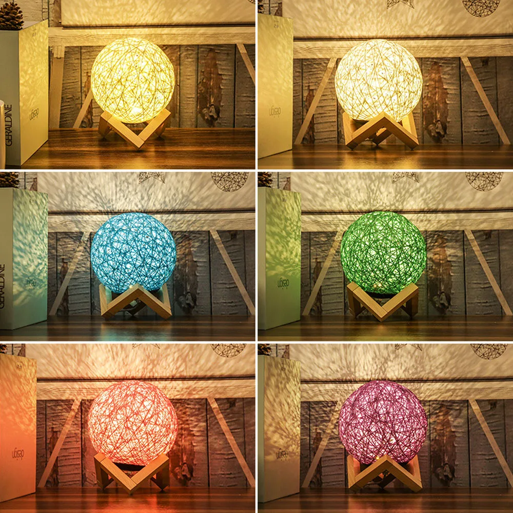 Полностью Лунная лампа 3D светодиодный ночной современная напольная с