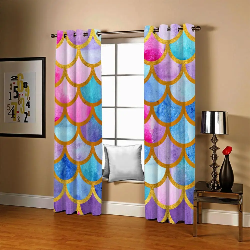 

Красочные шторы на окна для детской комнаты, современные декоративные шторы с узором для кухни, дверей, готовые шторы для комнаты